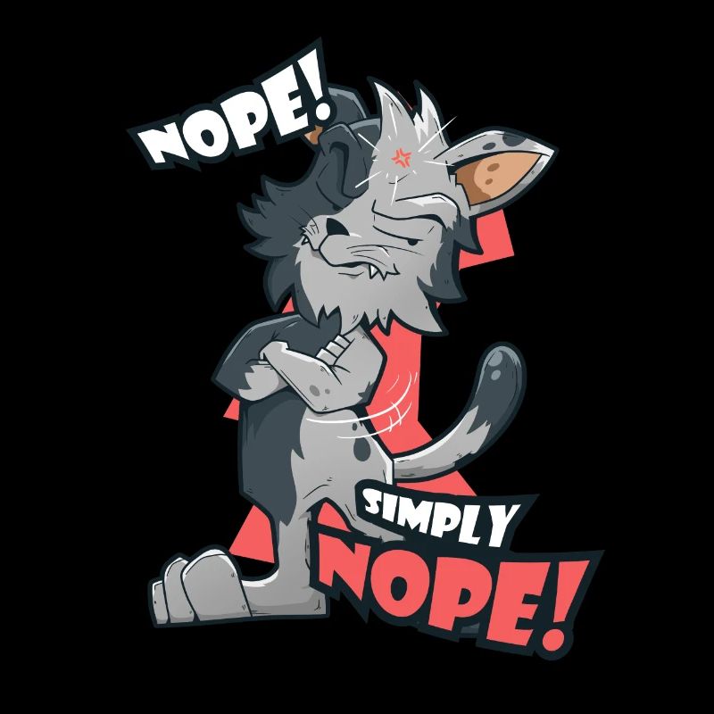 Nope! geneverte and lazy cat Nö cat lover