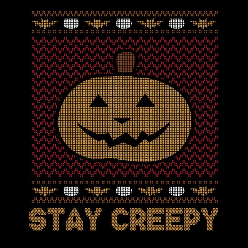 Stitch Pattern Pumpkin Creature Creepy Halloween