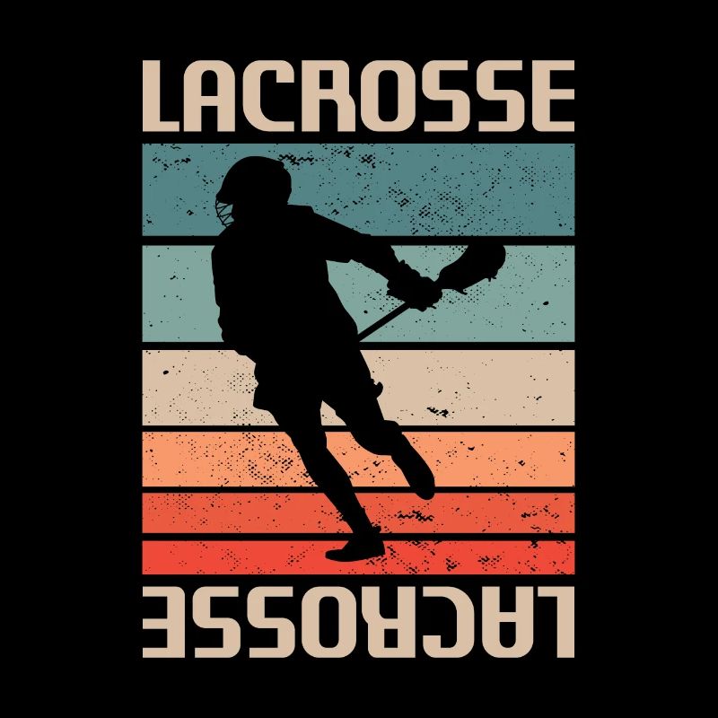 Retro Vintage Classic Lacrosse Player