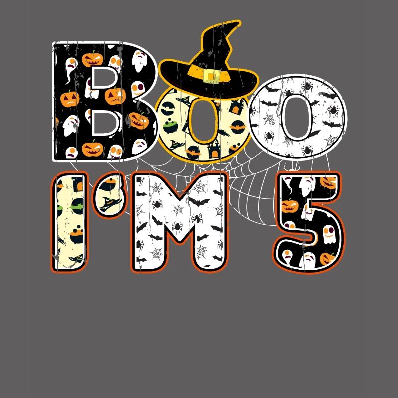 Halloween Pattern Spider Creatures Birth Age 5