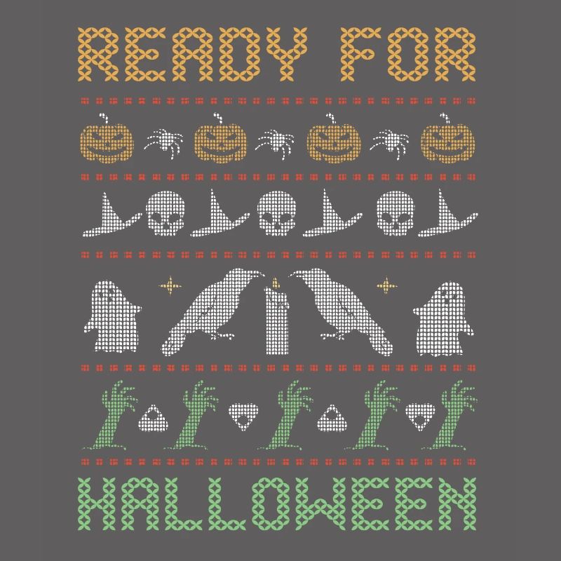 Stitch Pattern Horror Creatures Ready Halloween