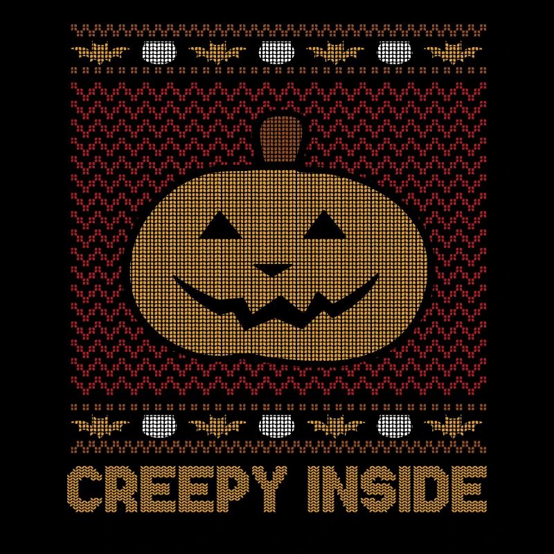 Stitch Pattern Pumpkin Creature Inside Halloween