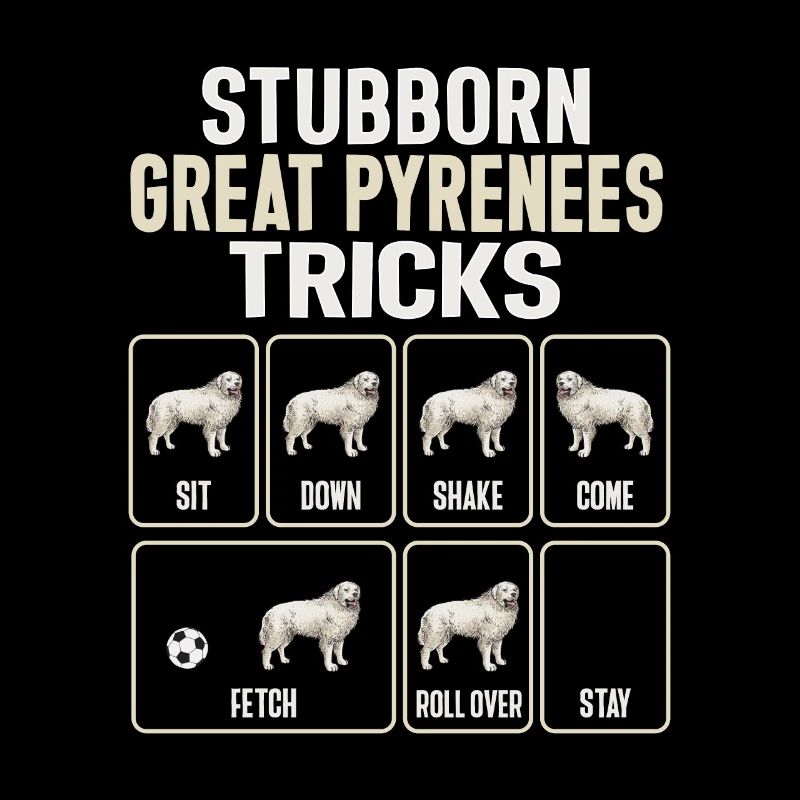Great Pyrenees Hund Hartnäckig Great Pyrenees Tric