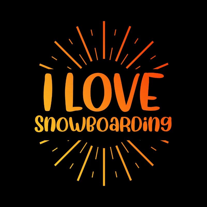 Ich liebe Snowboarding