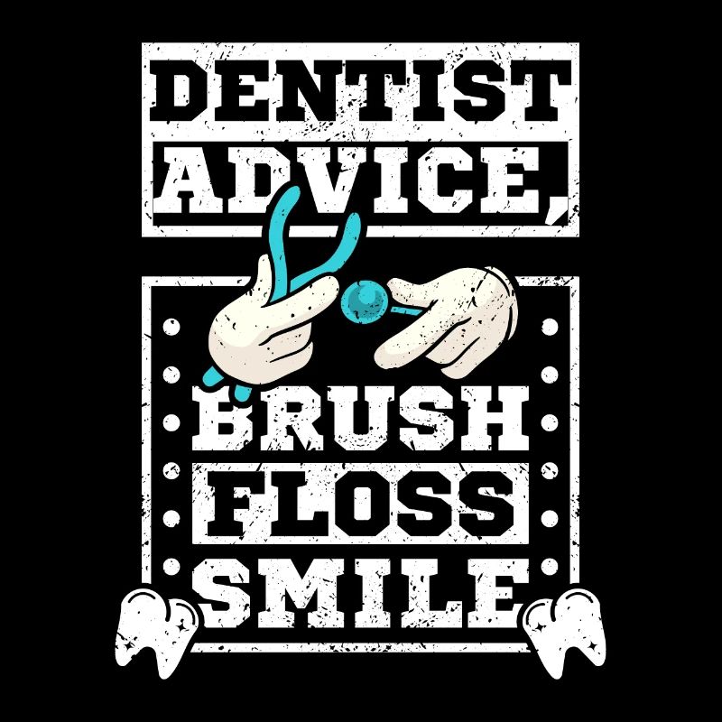 Dentist advice brush floss smile