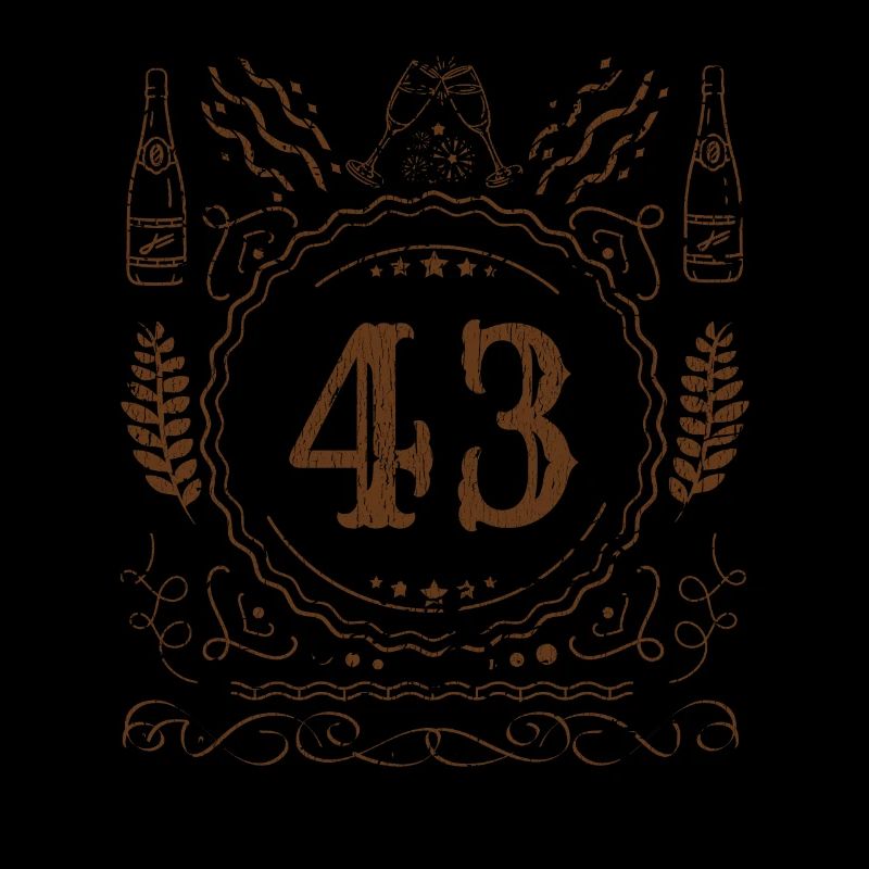 Retro Vintage Age 43 Year Old Birth Born Beer