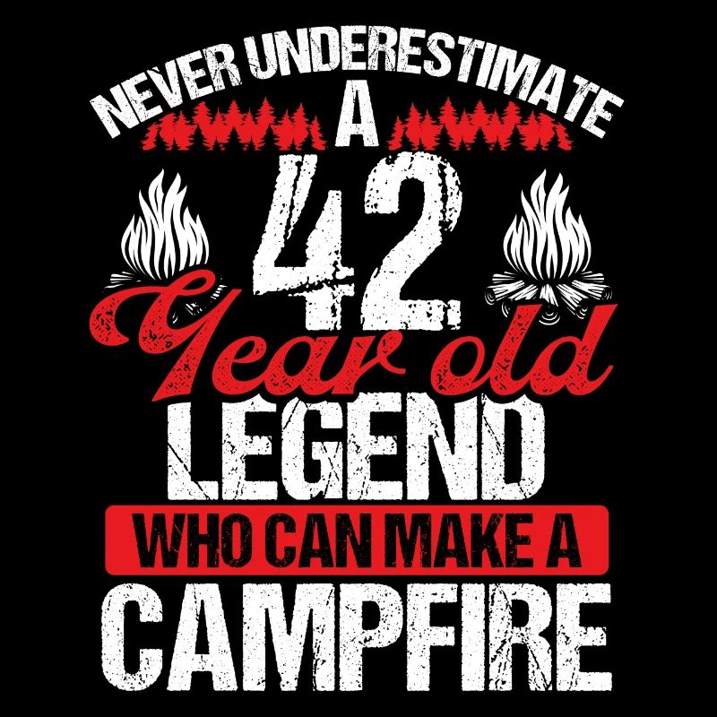 42 Year Old Camper Scouting Scout 42 Birthday
