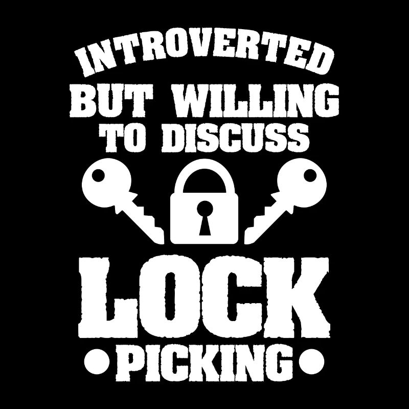 Introverti mais prêt à discuter de la cueillette de serrures