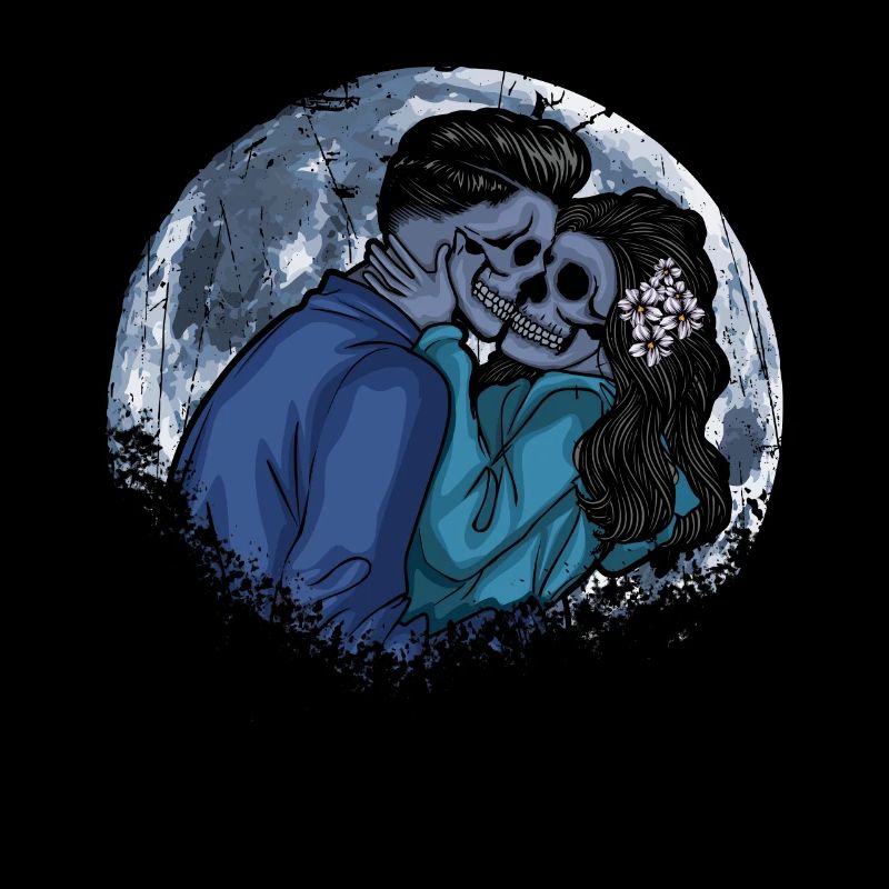 Occult Skeleton Lovers Tarot Gothique Halloween