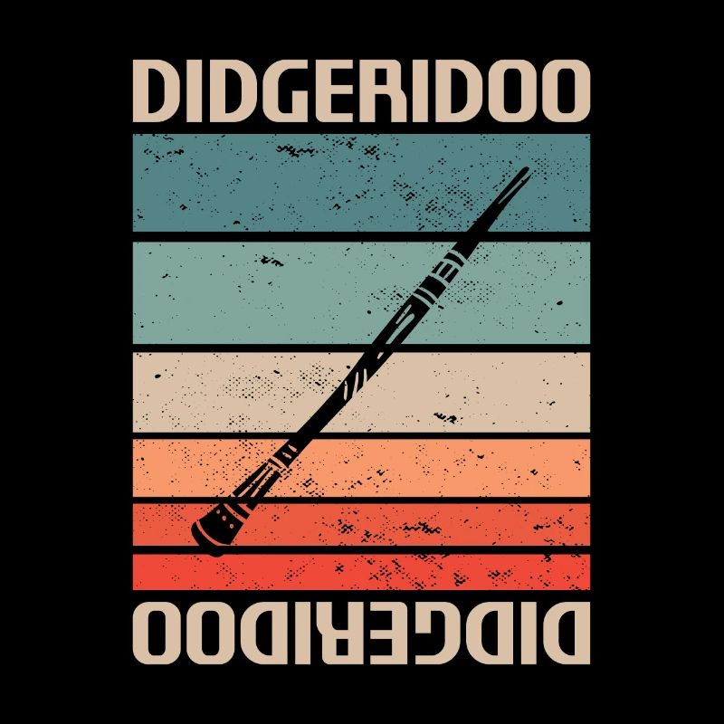 Retro Vintage Classic Didgeridoo Player Instrument