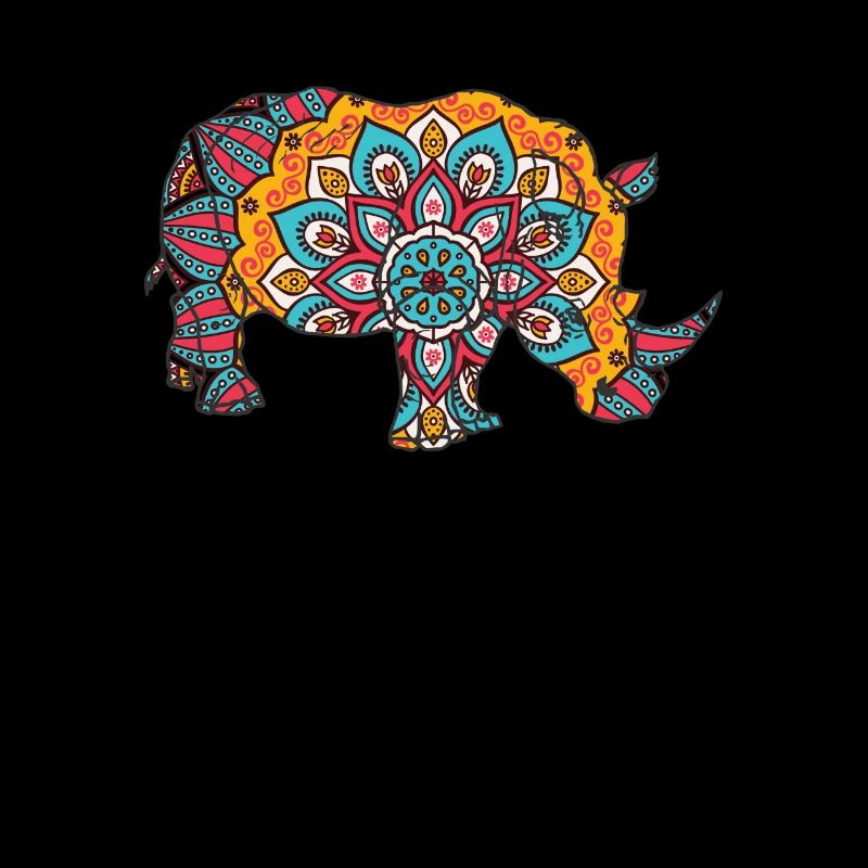 Mandala Rhino Geometre Pattern