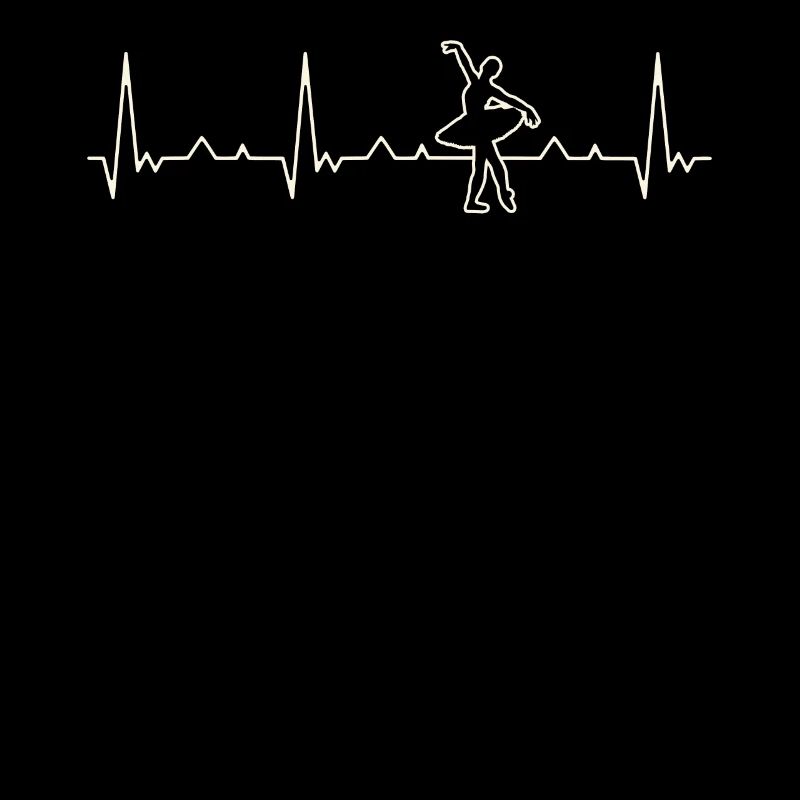 Chica de baile de ballet. Corazón. Amor. Ekg.