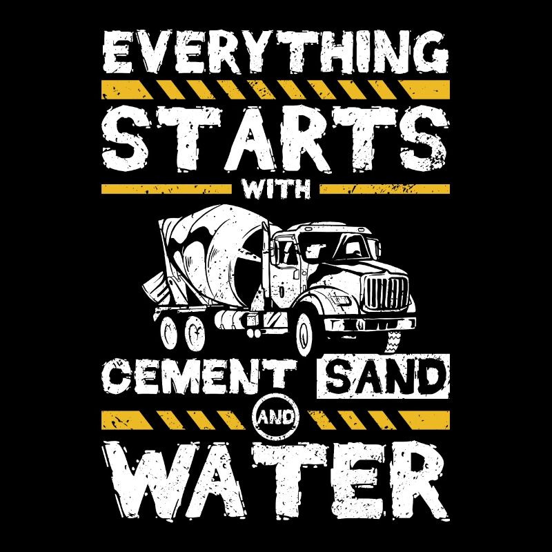 Tout commence avec du sable de ciment et de l’eau
