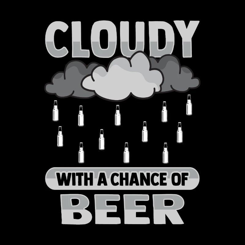 Nuageux avec une chance pour la conception de la bière