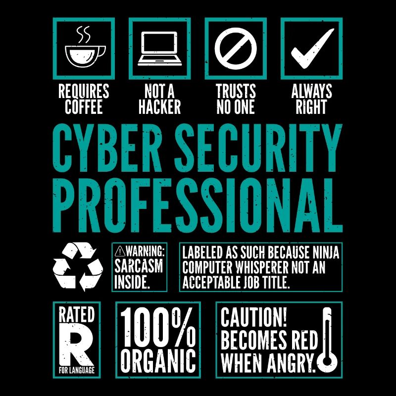 Cyber Security Professional Facts Coding Hacker