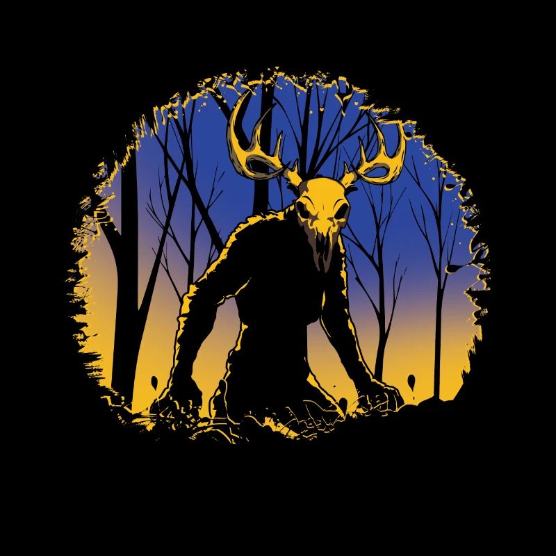 Wendigo Folk Creature Forest Cryptid Halloween