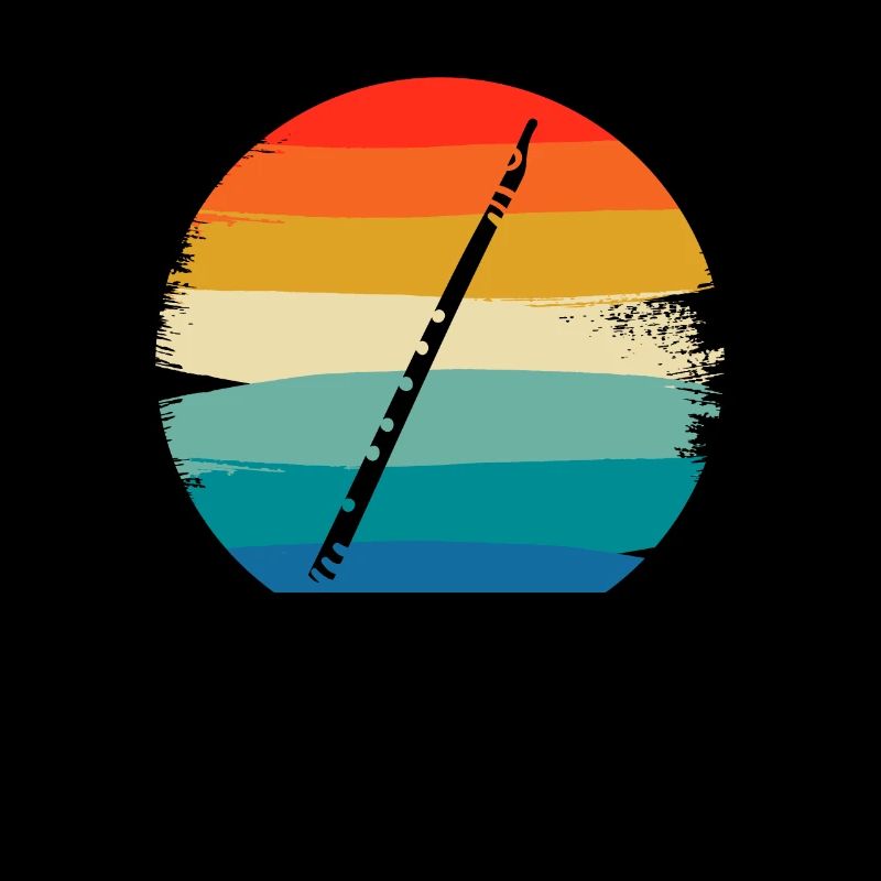 Retro Vintage Classic Irish Flute Player Instruments