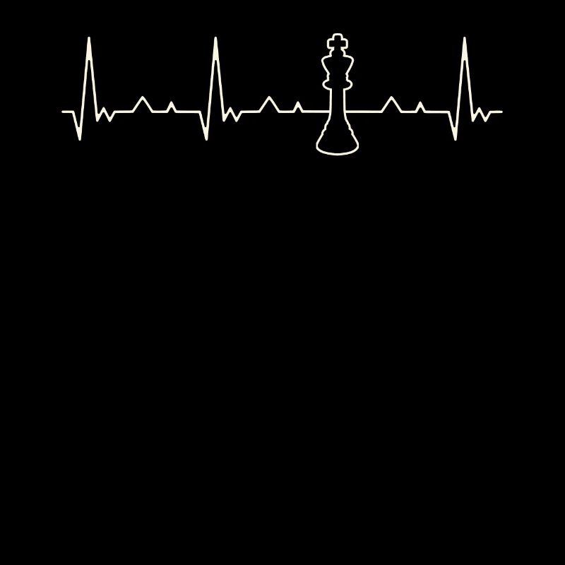 Piece de ajedrez rey. Corazón. Amor. Ekg.