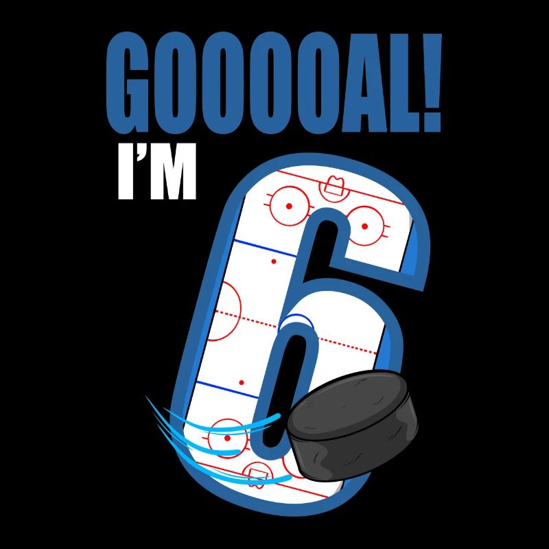 Eishockey Tor Ich bin 6 Eishockeyspieler Geburtstag
