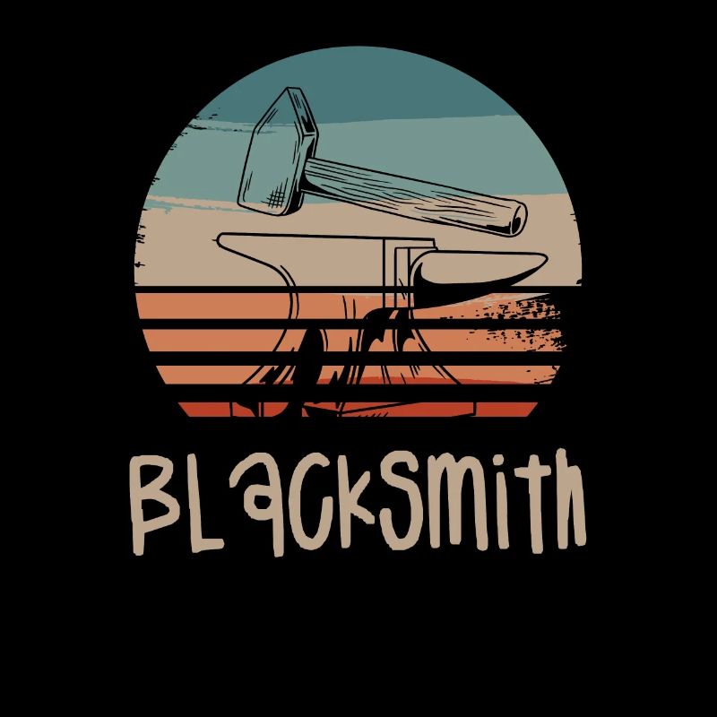 Rétro Vintage Classic Blacksmith Blacksmithing