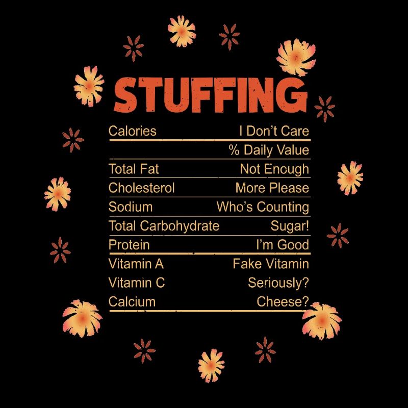 Nutrient Content Flowers Stuffing Thanksgiving