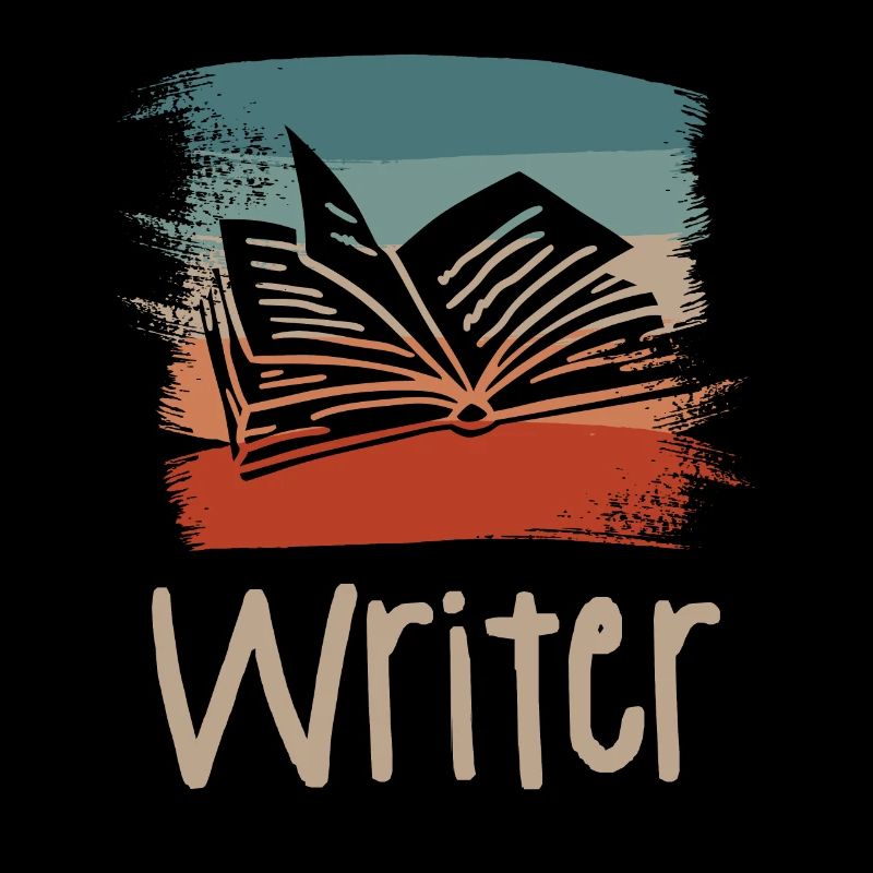 Retro Vintage Writer Professor Book Writing