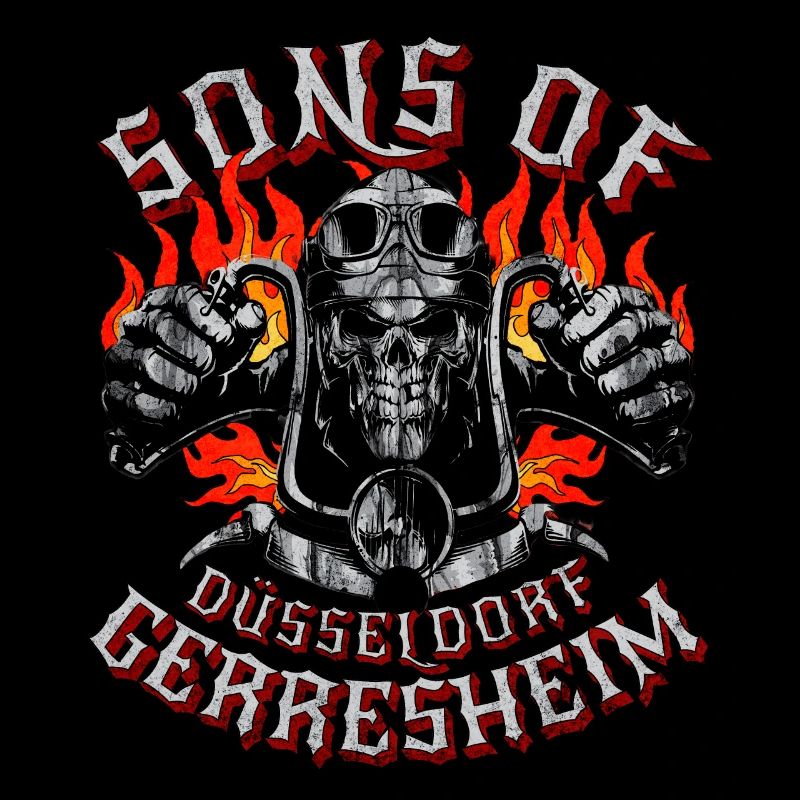 Fils de Gerresheim Skull biker