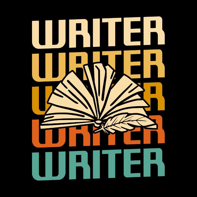 Retro Vintage Writer Professor Book Writing