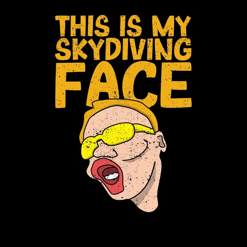 Lustiger Fallschirmspringer Base Jump Skydive This
