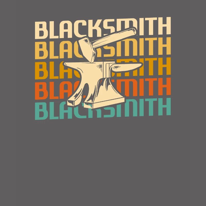Retro Vintage Classic Blacksmith Blacksmithing