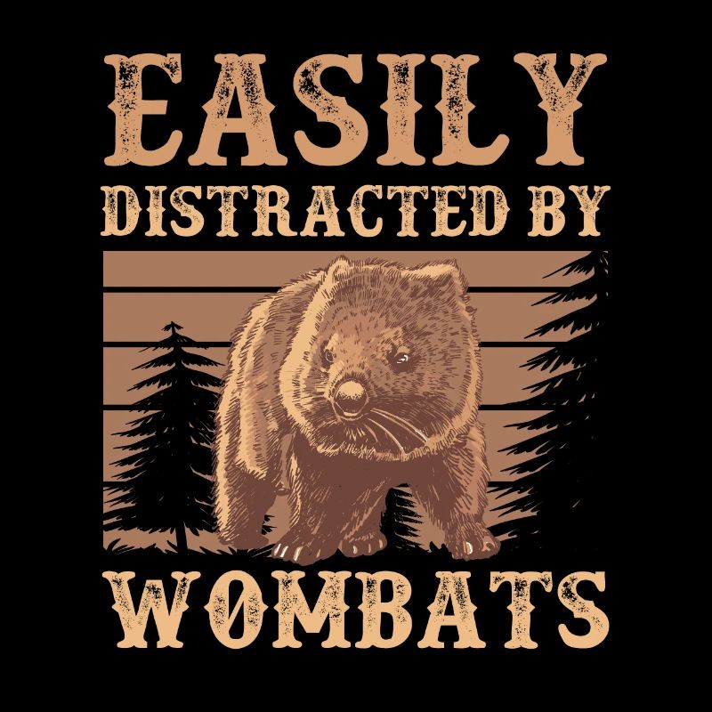 Abgelenkt durch Wombat Australien Beuteltier
