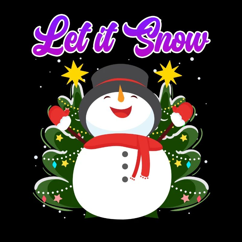 Let it Snow Snowman Noël