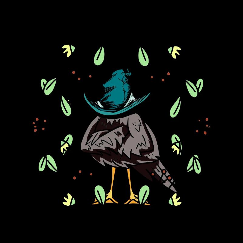 Early Spring Raven Crow Sleepy Hat Spring