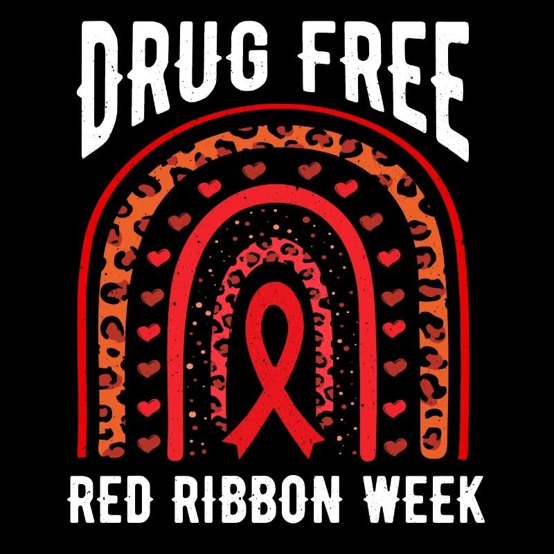 Rainbow Ribbon Week October Substance Wear Red