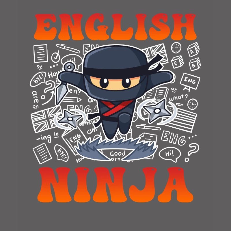 Englischlehrer Ninja ich bin Englisch Lehrer