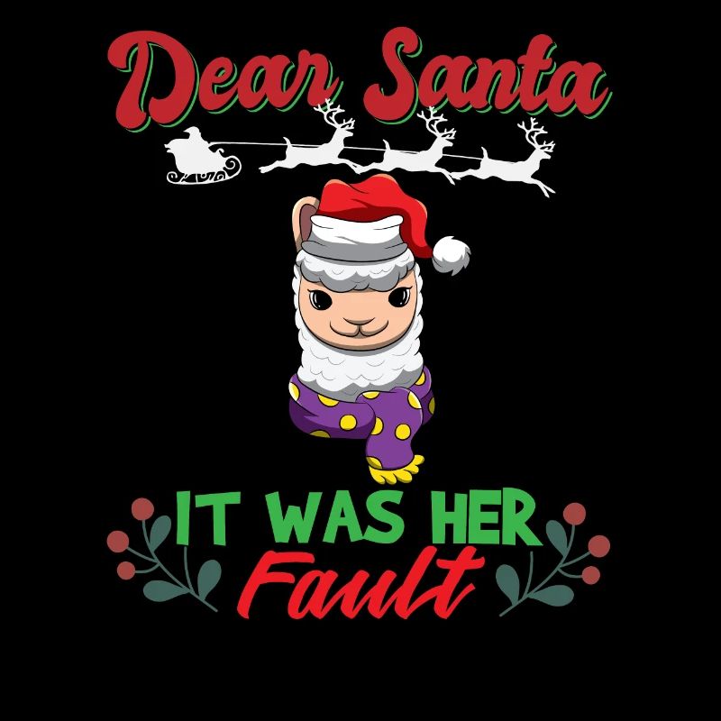 Dear Santa It Was Her Fault Siblings Matching Xmas
