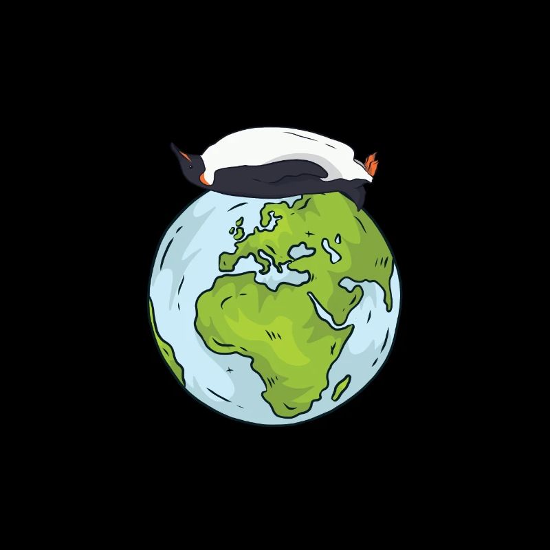 Jour de la Terre Mignon Pingouin aime le monde