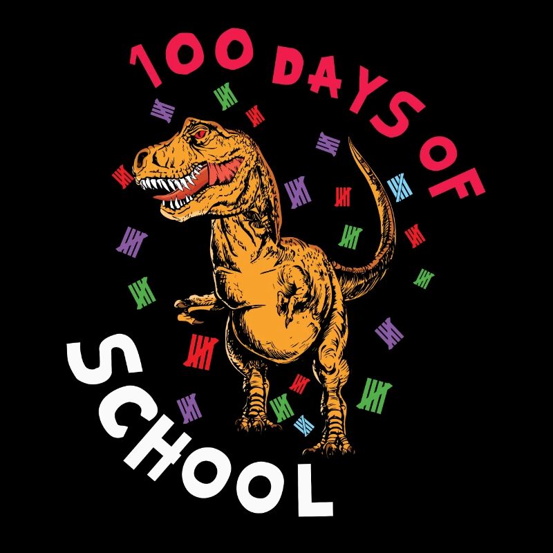 Étudiant 100e jour dinosaure 100 jours d’école