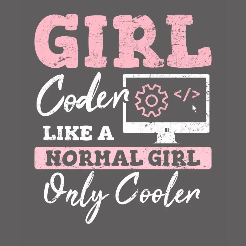 Funny Girl Coder Computer Programming Code Web Dev