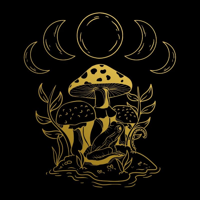 Aesthetic Goblincore und dunkler Cottagecore Pilz