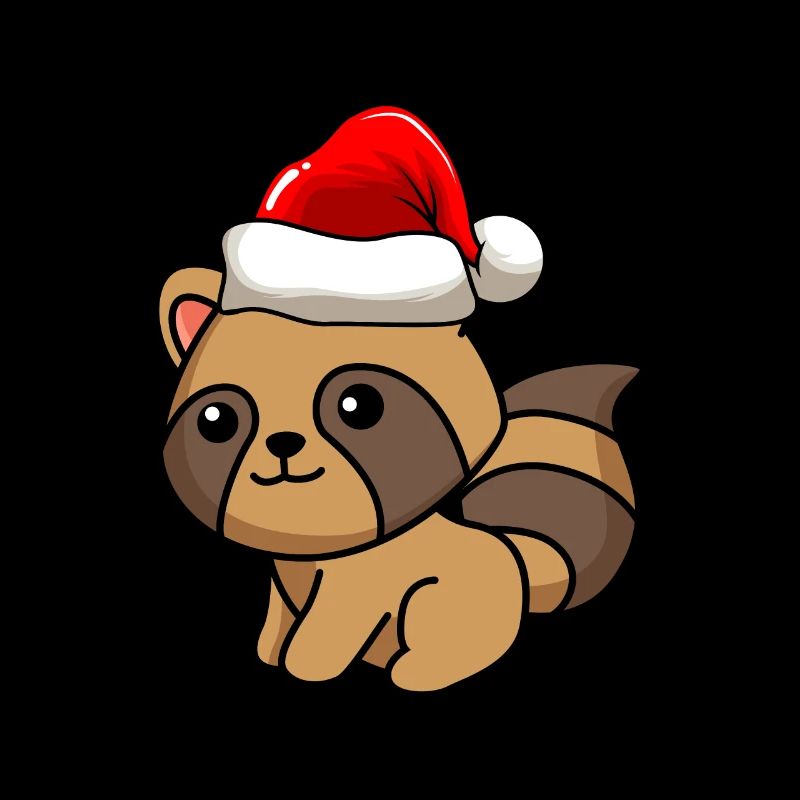 Waschbär Comic Weihnachten