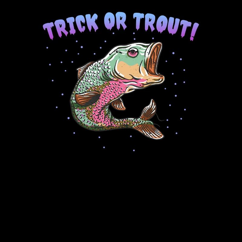 Trick Trout Angler Forellen Anglerfisch Halloween