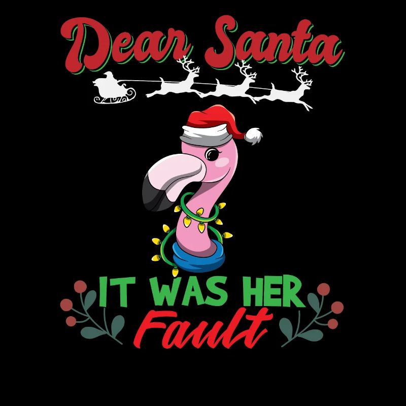 Dear Santa It Was Her Fault Siblings Matching Xmas