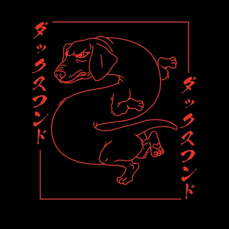 Japanischer Dackel Drache Dog Fun Dackel