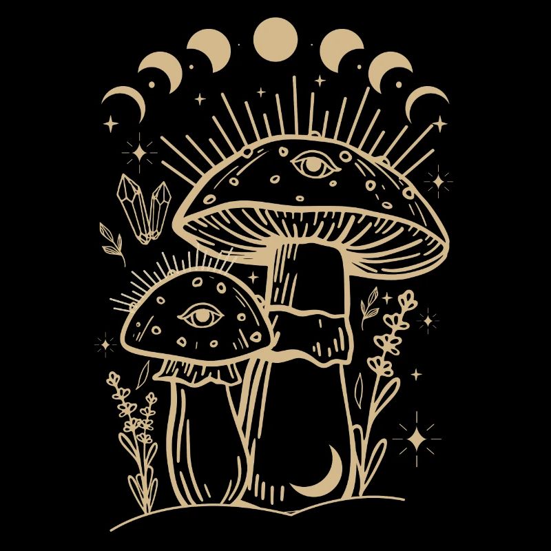 Champignons Boho & Minimalisme Goblincore Esthétique
