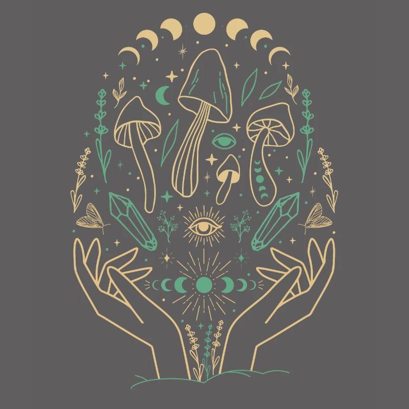 Champignons Boho & Minimalisme Goblincore Esthétique