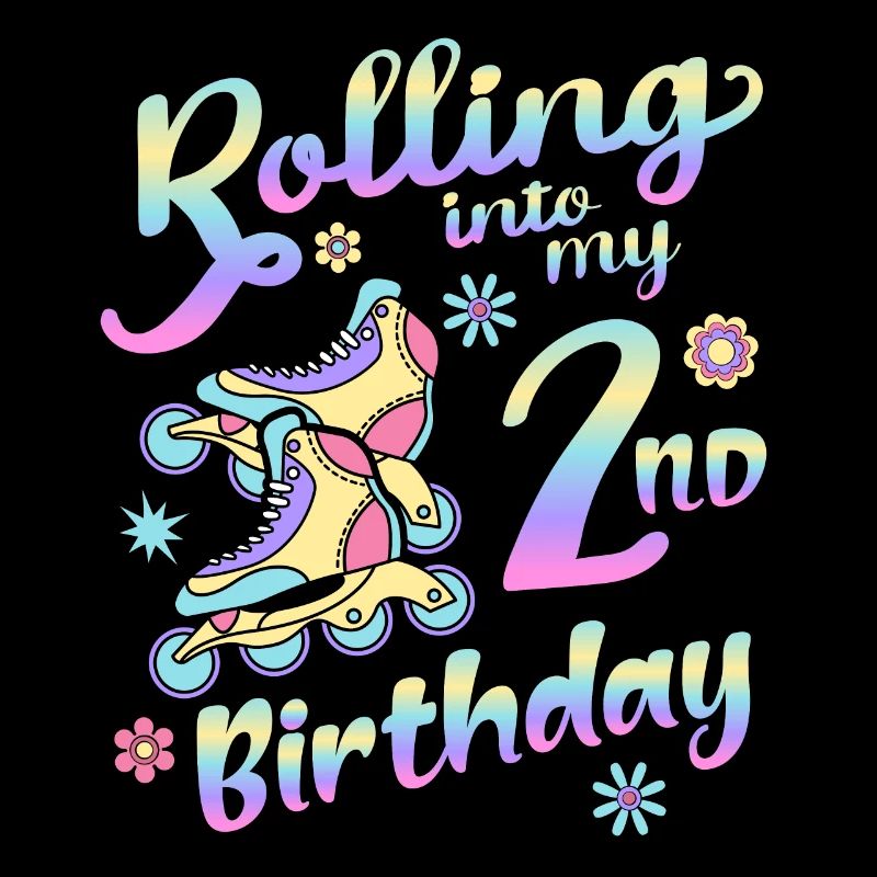 Rolling Into My 2nd Birthday Roller Skater Inline