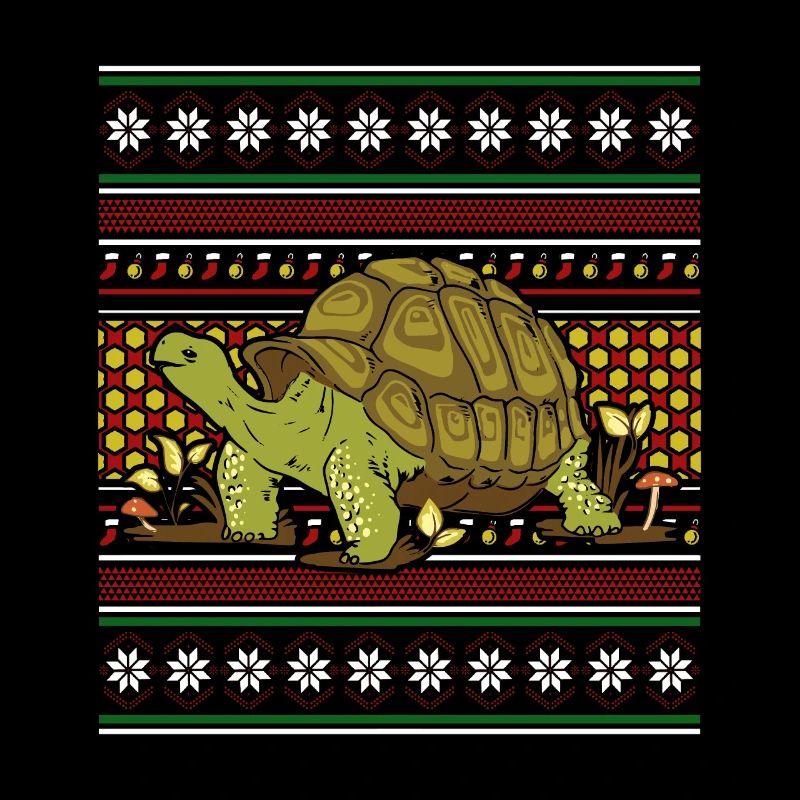 Pull de Noël moche Tortue de Noël