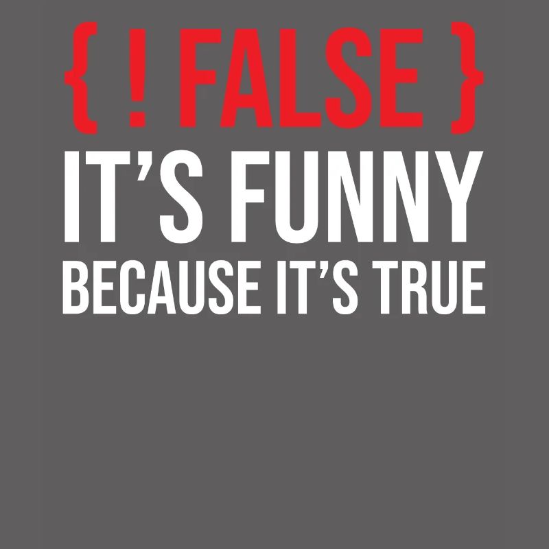 Programming Saying Slogan False It's Funny Because