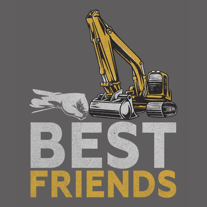 Funny construction workers & construction site excavator drivers